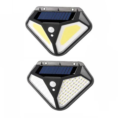 China 100/114 LED Garden Lamp PIR Motion Sensor Solar Powered Sunlight Outdoor Light Solar Street Light For Garden Decoration for sale