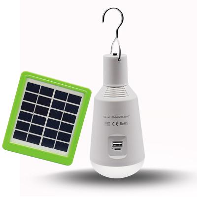 China Solar Powered Light Panel Powered Bulb Powered LED Camping Emergency Portable Solar Lamp For Outdoor Garden Camping Tent Fishing for sale