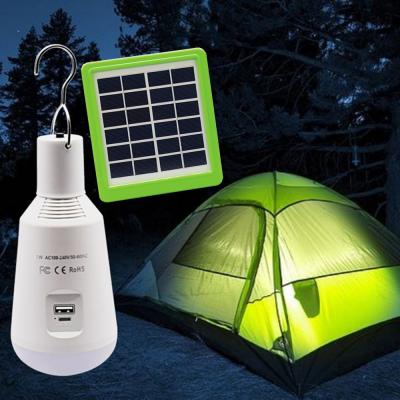 China Outdoor Solar Camping Light Bulb Waterproof with Yard Solar Emergency Garden Hook Lamp Energy Saving Bulb for sale