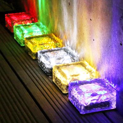 China Outdoor Garden Decorations Solar Lawn Garden Lights Decorative Brick Icicle LED Light for Pathway Lanscape Backyard Patio for sale