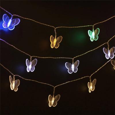 China Electric Fairy Lights Garland Wedding Home Decor Butterfly LED String Light Butterfly Lights for Bedroom Christmas Tree Festival Decoration for sale