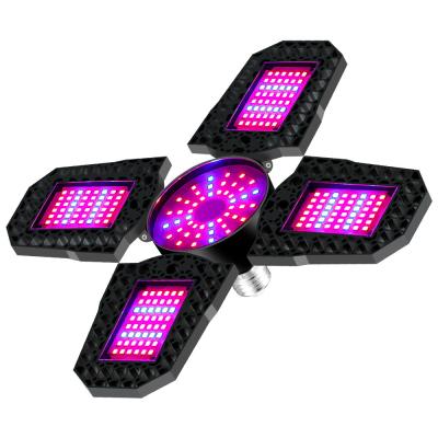 China Seed Planting Plant Grow Light Deformation Folding Plant Grow Light Red and Blue E27/E26 144/168/192 LED Indoor Plant Full Spectrum Lamp for sale