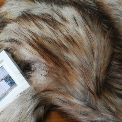 China Upholstery Factory Price Soft Touch Auto High-pile Printed Artificial Wool Faux Fur Fabric Plush for sale