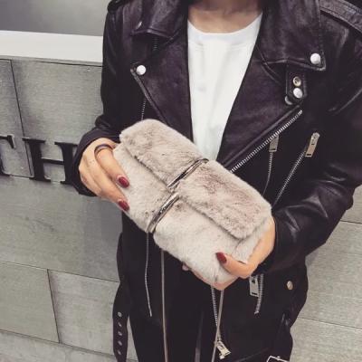 China 2017 ST-1011 FIXED FUR Big Clutch Bags for sale