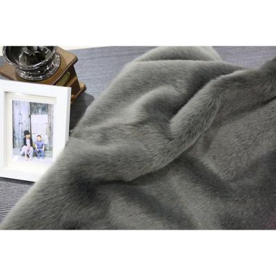 China 2017 fox upholstery fox lepao auto FIXED super soft black coat fabrics swiss faux fur with factory price for sale