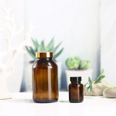 China Wholesale Amber Wide Mouth Reagent Glass Chemical Bottle For Lab Samples With Screw Said Lip Sealed Pills Are Bottled Separately for sale