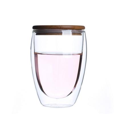 China 2019 Sustainable New Design High Borosilicon Coffee Mug Double Wall Glass Mugs for sale