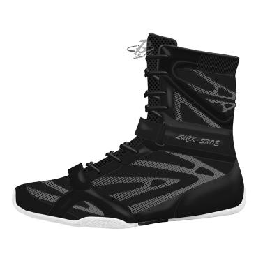 China Fashion\comfortable upper boxing shoes manufacturer fight custom wholesale boots comfortable\durable\non-slip professional kick boxing high for competition for sale