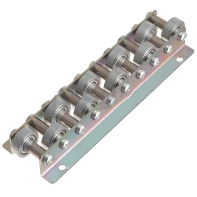 China Garment Shops Steel Plate for Cross Roller Conveyor System Overflowing Belt Supporting Pulley Belt Metal Iron Belt Overflowing Overflowing Slide for sale