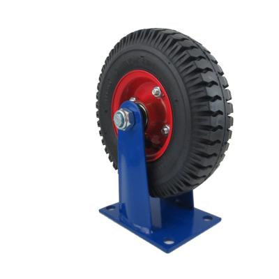 China Other 8 Inch Swivel Heavy Duty Casters Industrial Casters Wheels Large Outdoor Rims Red Rubber Cast Tires for sale