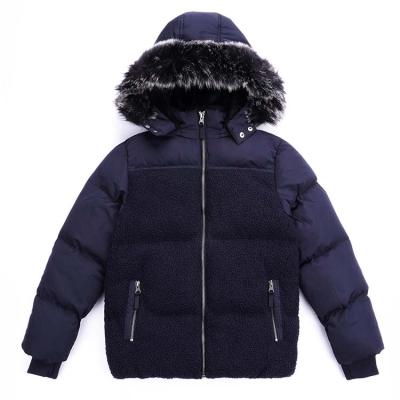 China Korea waterproof stylish ditch wholesale low price baby coat boy hot boutique kids winter jackets with fur for sale