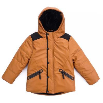 China Cheap Children's Winter Warm Casual Solid Color Fashion Jacket Boy's Waterproof Zipper Jacket Coat- For 4-14 Years Kids for sale