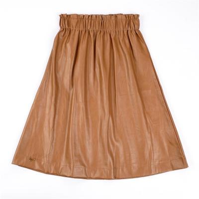 China 2020 Fashion Anti-wrinkle Leather Print PU For Girls Skirts for sale