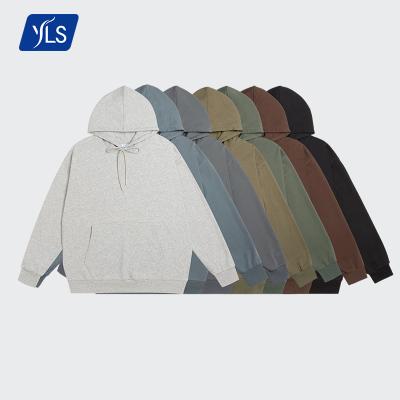 China Loose Fit Men's Custom Label Hoodie 330G Terry 50% Drop Shipping Anti-Wrinkle YLS French Polyester Cotton 50% Drop Shipping for sale