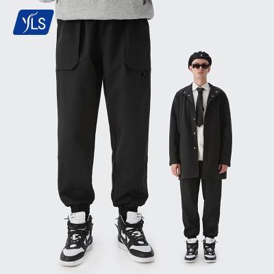 China Wholesale Fashion Anti-Wrinkle YLS Casual 280G Twill Oversized Solid Color Sports Loose Covering Men's Casual Pants for sale