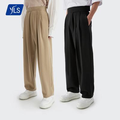 China Wholesale Anti-wrinkle YLS Men's Streetwear Casual Pants Suit Hip Hop Male Streetwear Loose Straight Cargo Pants for sale