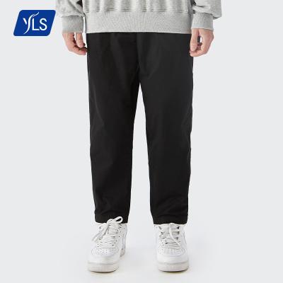 China YLS Anti-Wrinkle Wholesale In Stock Casual Empty Cargo Trackers Loose Fit 100% Cotton Logo Men Cargo Track Pants Custom Made for sale