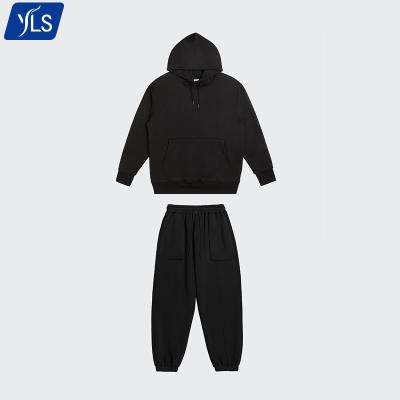 China YLS 2021 Winter Fleece Brand Men Breathable Fashionable Warm Sportswear Tracksuit Plus Size 350G Shear Hoodie Two Piece Sets for sale