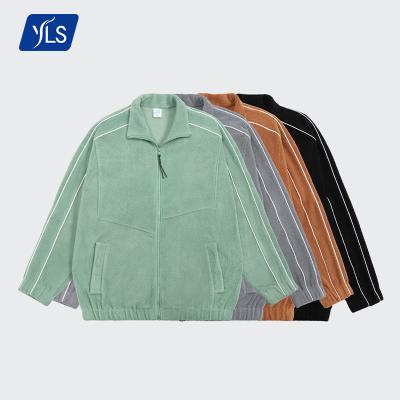 China YLS Waterproof Drop Winter Expedition Mens Training Sleeve Reflective Zipper Up Tops Coat Worker Fleece Fleece Jacket for sale