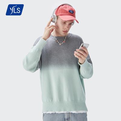 China Vintage Two Color Men's Anti-Wrinkle YLS Casual Unisex Sweaters Knitted Dye O Wholesale High Quality Neck Tie Sweater for sale