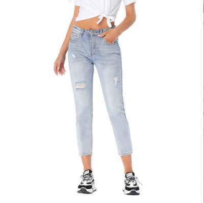 China Wholesale Breathable Jeans Outdoor Wear Casual Slim Fit Pants Ripped Jeans For Women for sale