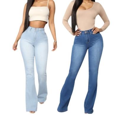 China Breathable Hot Sale Fashion Outfits Slim Fit Womens Denim Pants Stretch Flare Jeans for sale