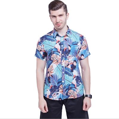 China Wholesale Men's America Size Printing Hawaii Short Sleeve Shirt Summer Breathable Shirt For Men for sale