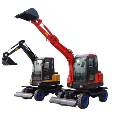 China Building Material Stores China Factory 3.5Ton 4.0Ton Mini Wheel Excavator For Sale for sale