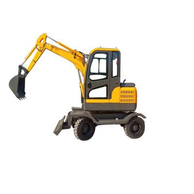 China Construction Material Shops Wheel Excavator Earthmoving Machinery With Cabin Set In A Cheap Price for sale