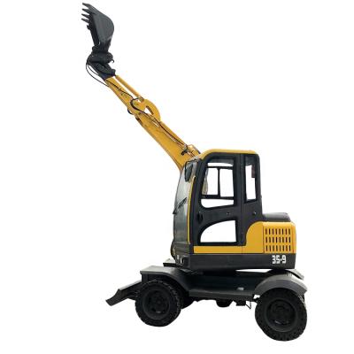 China Construction material shops china cheap 3.5ton 4.0Ton wheel mini excavator for sale for sale