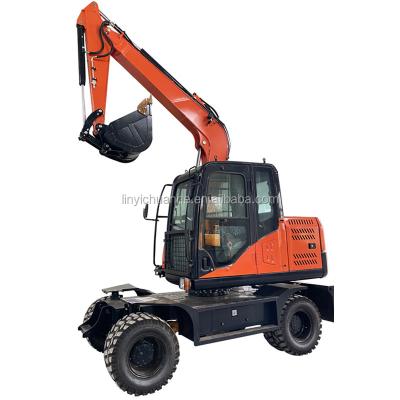 China Building Material Shop Earth Moving Machinery 8Ton 8.5 Ton Wheel Excavator Low Price From China for sale