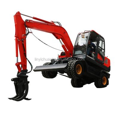 China Cheap Construction Material Stores Timber Hydraulic Grabbing Wooden Log Grapple / Excavators Spinning Grapple on sale for sale