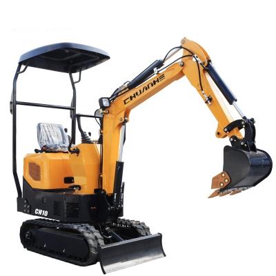 China Construction material shops best sale 0.8ton 1.0ton hydraulic mini crawler bucket excavator with deflection boom in china for sale