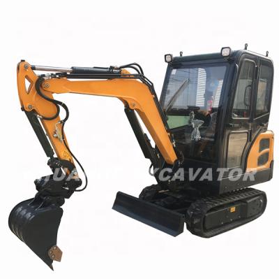 China Construction Material Shops Small Hydraulic Earth Moving Machinery Micro Excavator 1.5ton 1.6ton 1.8ton Bagger With Cabin Heater for sale