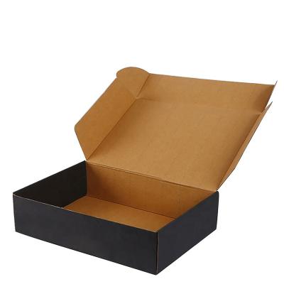 China Recyclable Custom Printed Black Corrugated Cardboard Packaging Mailer Box For Shipping Goods for sale