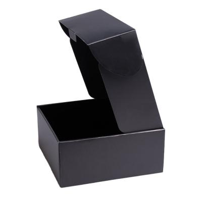 China Recyclable Wholesale Custom Packaging Corrugated Mailing Paper Foldable Black Printing Mailing Boxes for sale