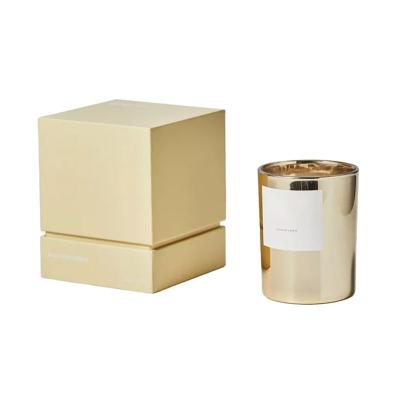 China Recyclable Custom Paper Candle Box With Lid And Plain Paper Gift Box For Candle Packaging Box for sale