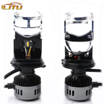 China Automotive Industry HI Low Low Beam H4 Mini Lens LED Headlight Bulbs 36W Super Bright Led Beam Car Light for sale