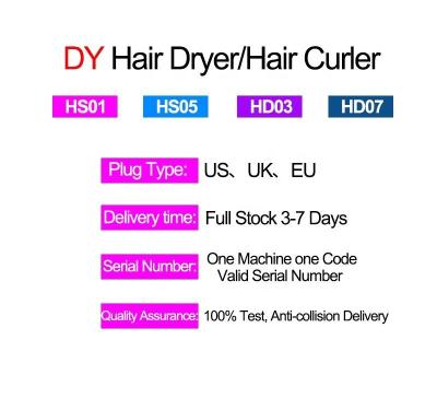 China Other Quality Original Dryer Wraps Hs01 Hs05 Hd03 Hd07 Hd08 Salon Curling Iron Dy Electric Automatic Hair Dryer Professional Hair for sale