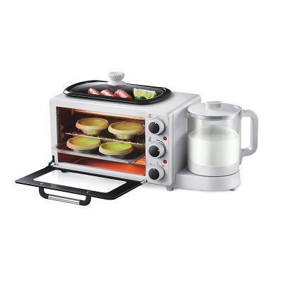 China 2021 Hotel New Arrival Breakfast Maker Machine 3 in 1Multifunction Oven Toaster Coffee Maker for sale