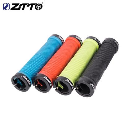 China Mountain Bikes ZTTO Bicycle Grip Mountain Bike Straight Handlebar Cover Lockable Non-slip Rubber Handlebar Cover Bilateral Lock for sale