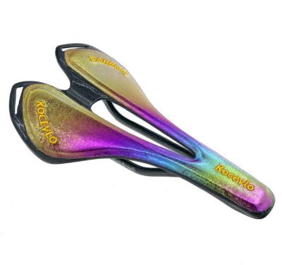 China Colorful Road Bike Full Mountain Bike Carbon Fiber Bicycle Saddle 270*143mm Single Cushion Road Bike Saddle for sale