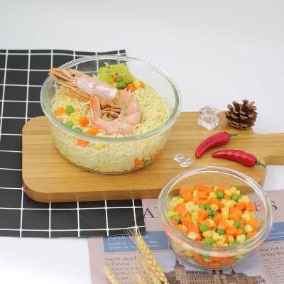 China Large Custom Salad Dessert Noodle Viable For Microwave Kitchen Breakfast Cereal Food Glass Bowl for sale