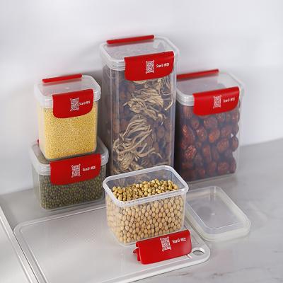 China Freshness Preservation Pop Spice Coffee Powder Kitchen Air Tight Plastic Food Storage Containers Set for sale