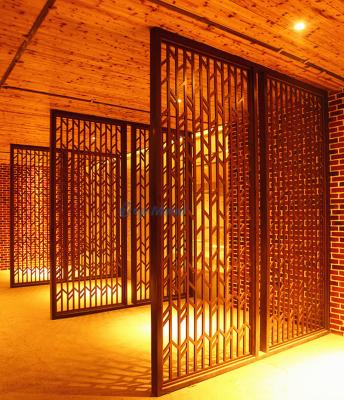 China Modern Design Eco - Friendly Decorative Metal Screen Panel Paravent Laser Cut Privacy Screens for sale