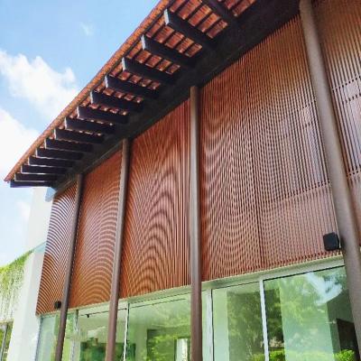 China High Quality Easily Assembled Good Looking Aluminum Tube Wood Profile Metal Roof Truss Panel for sale