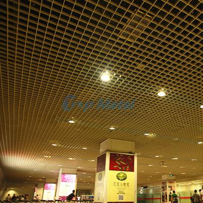 China Built-in Modern Open Cell Ceiling Type Suspended Aluminum Metal Grille Ceiling for sale