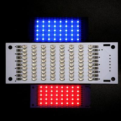 China LnGaN/GaN 2835 Red/Blue Light Board With Beauty Physiotherapy Instrument Photon Medicine LED Lens Light Board for sale