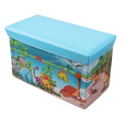 China Foldable Bedroom Storage Box Cartoon Children's Toy Ottoman (Group 1) Rectangle Storage Stool for sale