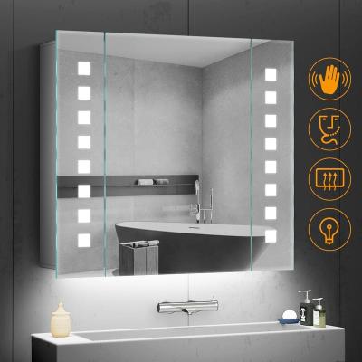 China Modern Modern Hotel Furniture Bath Storage Certified Bathroom Cabinet With Mirrors for sale